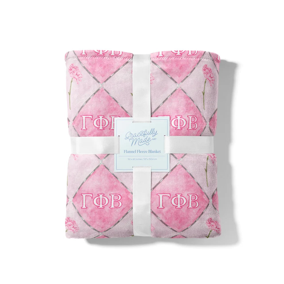 Gamma Phi Beta Flannel Fleece Blanket