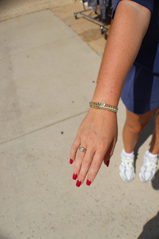 Delta Gamma Beaded Bracelet Stack