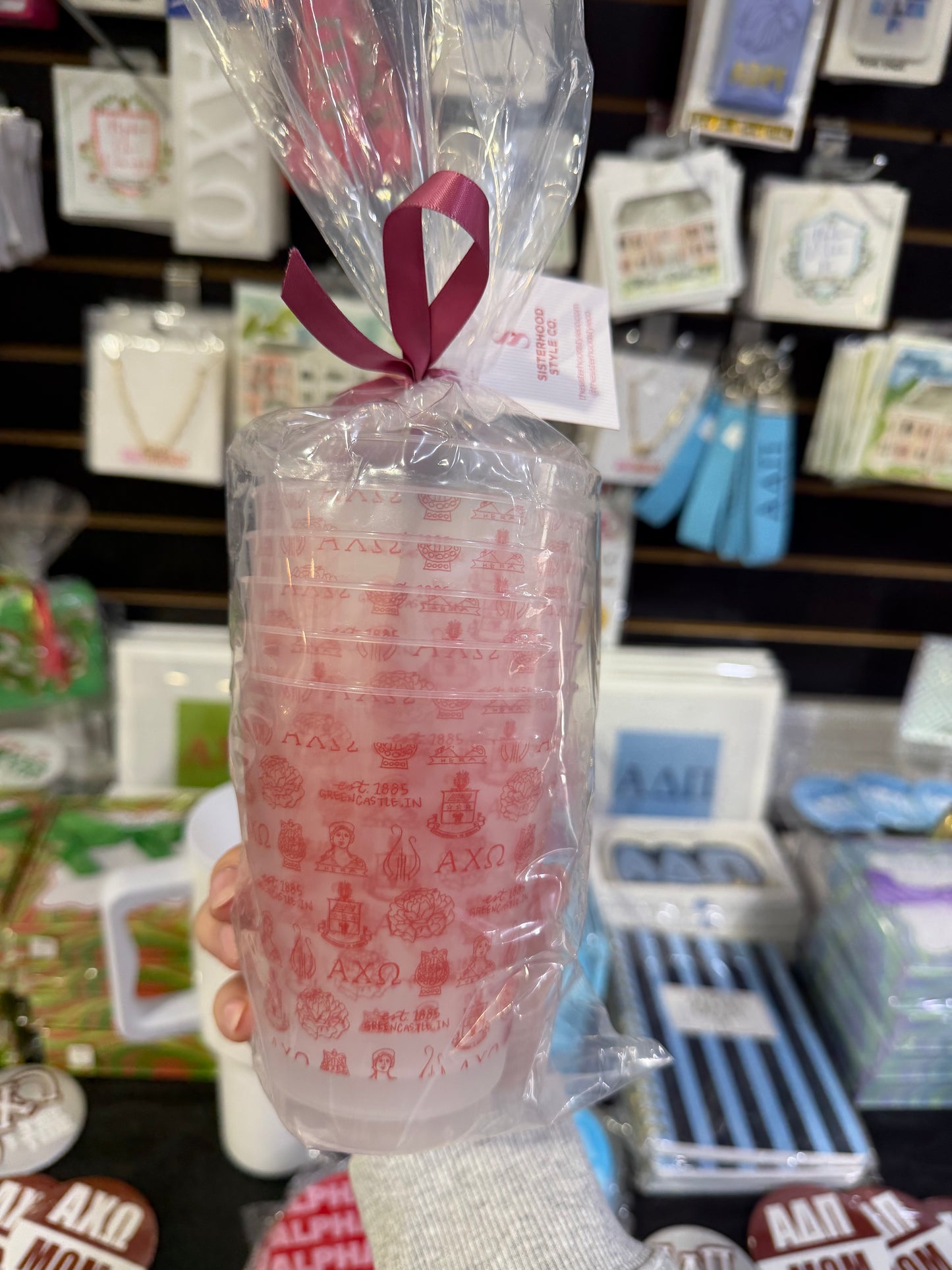 Alpha Chi Omega All Over Frost Flex Cup Sleeve