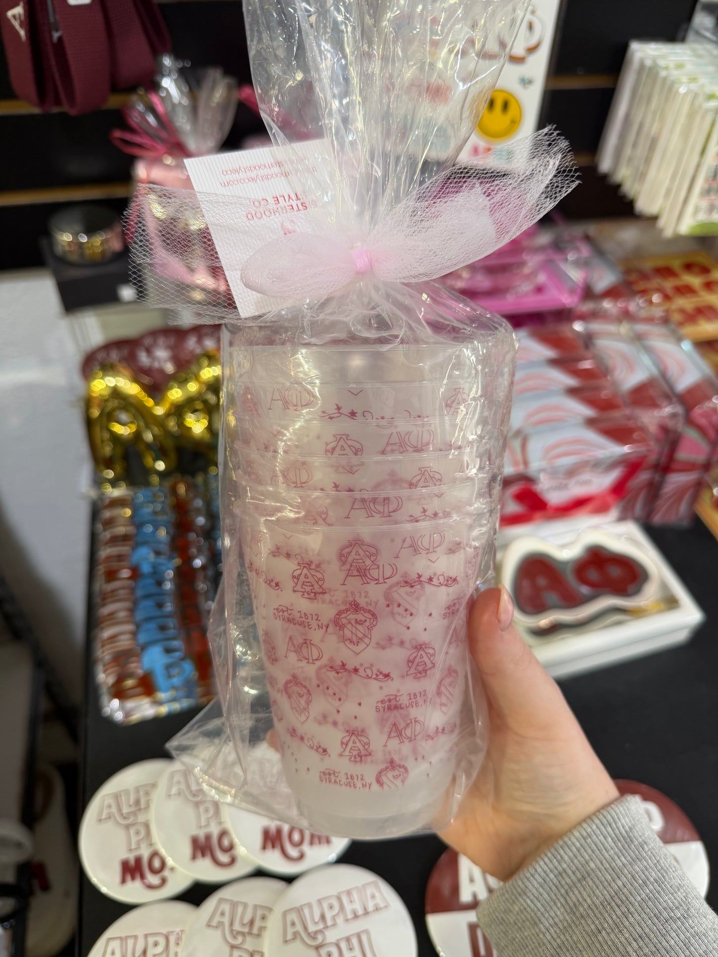 Alpha Phi All Over Frost Flex Cup Sleeve
