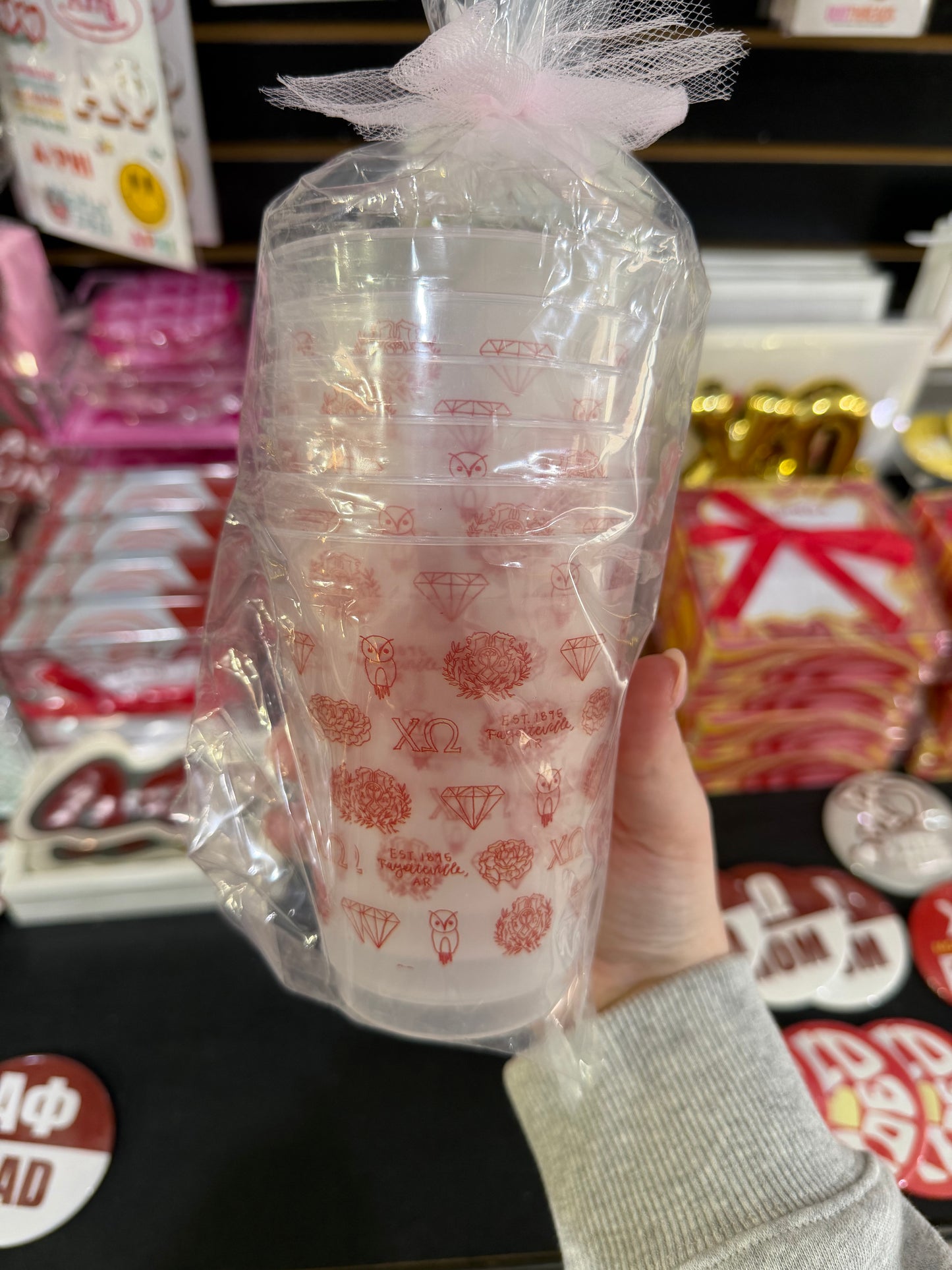 Chi Omega All Over Frost Flex Cup Sleeve