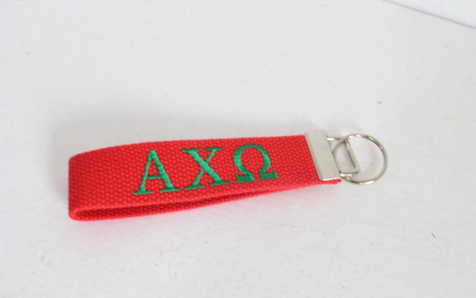 Alpha Chi Omega Wristlet Keychain