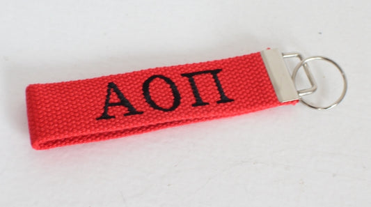 Alpha Omicron Pi Wristlet Keychain