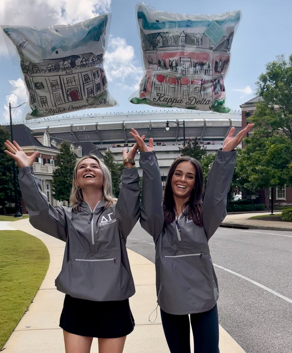 Delta Gamma Watercolor House Pillow