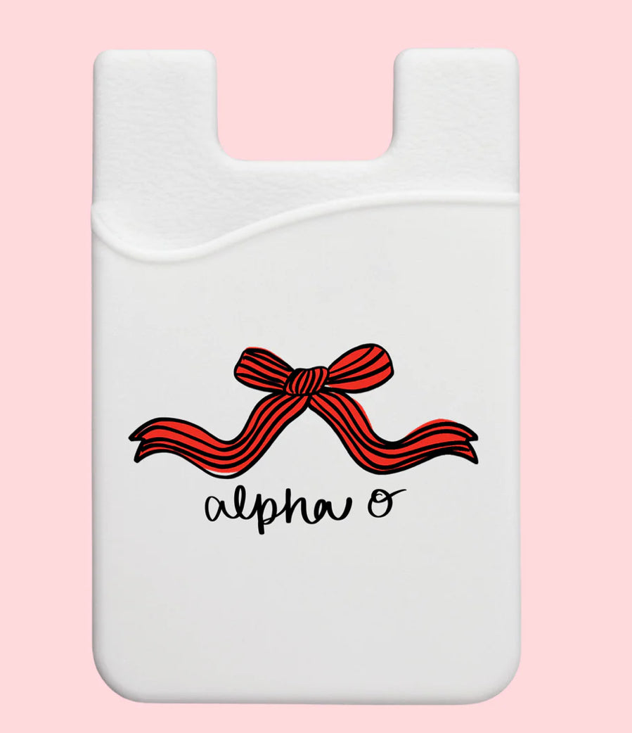Alpha Omicron Pi Bow Phone Wallet