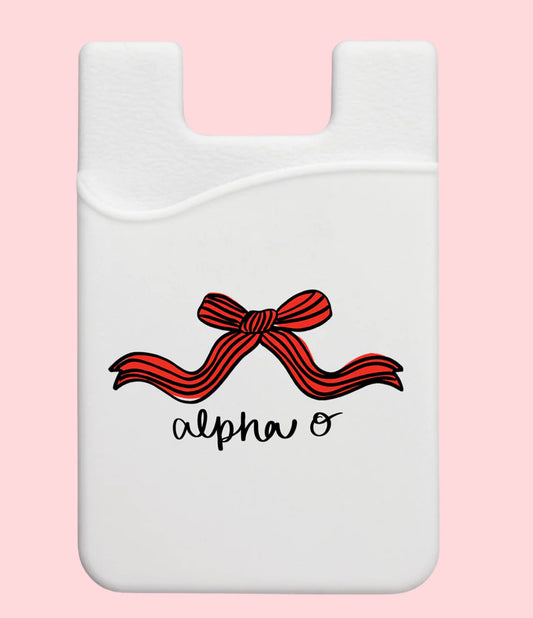 Alpha Omicron Pi Bow Phone Wallet