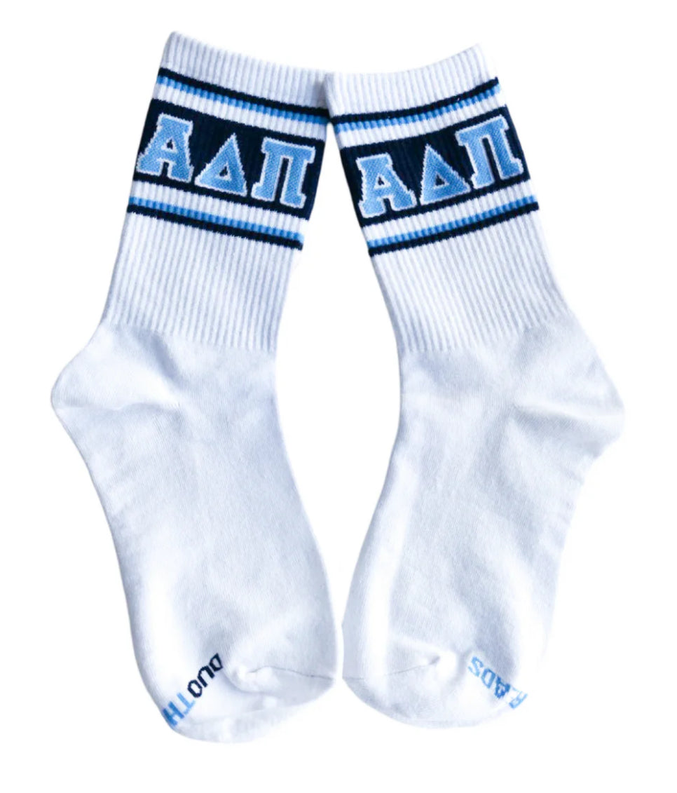Alpha Delta Pi Sorority Line Socks