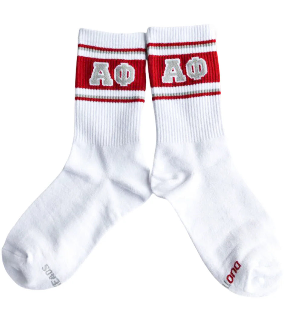 Alpha Phi Sorority Line Socks