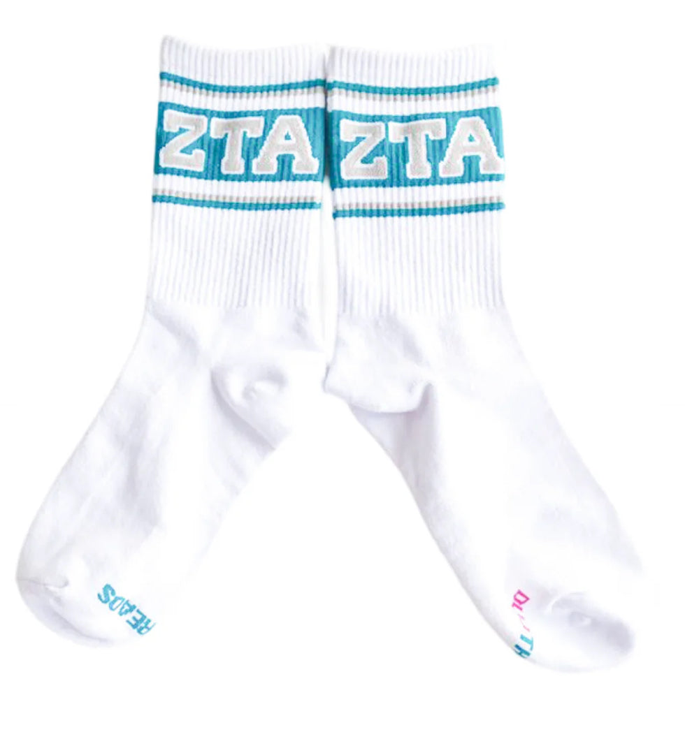 Zeta Tau Alpha Sorority Line Socks