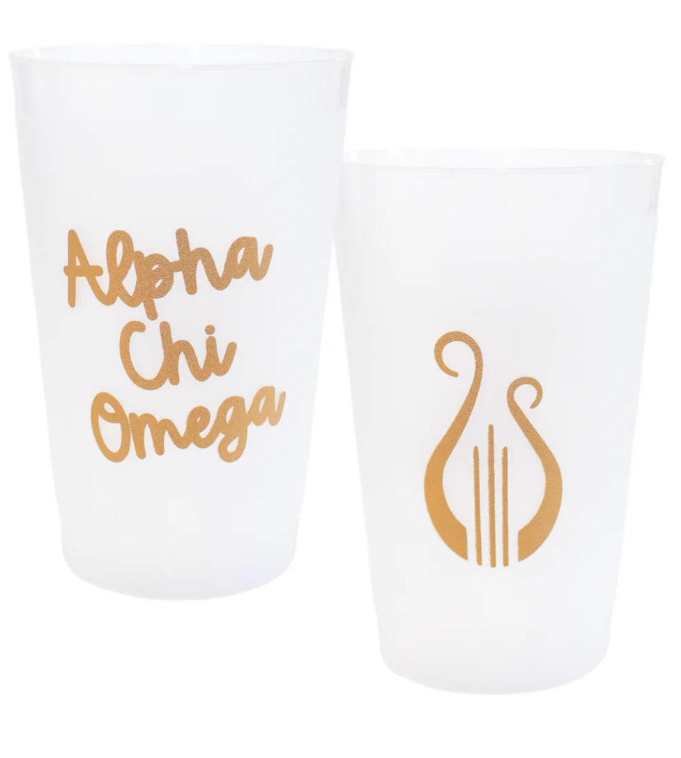 Alpha Chi Omega Golden Frost Flex Cup