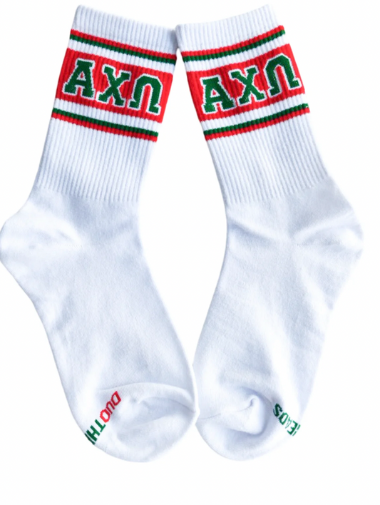 Alpha Chi Omega Sorority Line Socks