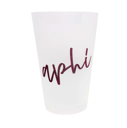 Alpha Phi Script Frost Cup