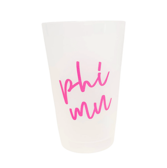 Phi Mu Script Frost Cup