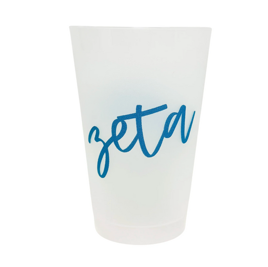 Zeta Tau Alpha Script Frost Cup