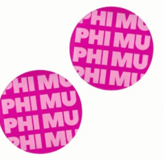 Phi Mu Acrylic Coaster
