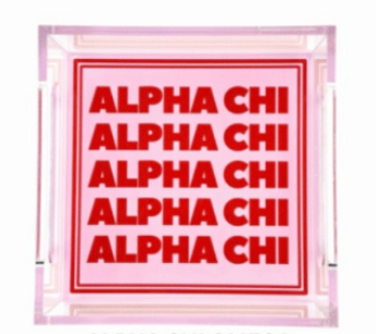 Alpha Chi Omega Acrylic Tray