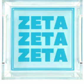 Zeta Tau Alpha Acrylic Tray