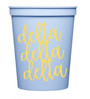 Delta Delta Delta Stadium Party Cups
