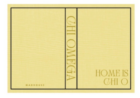 Chi Omega Keepsake Book Box