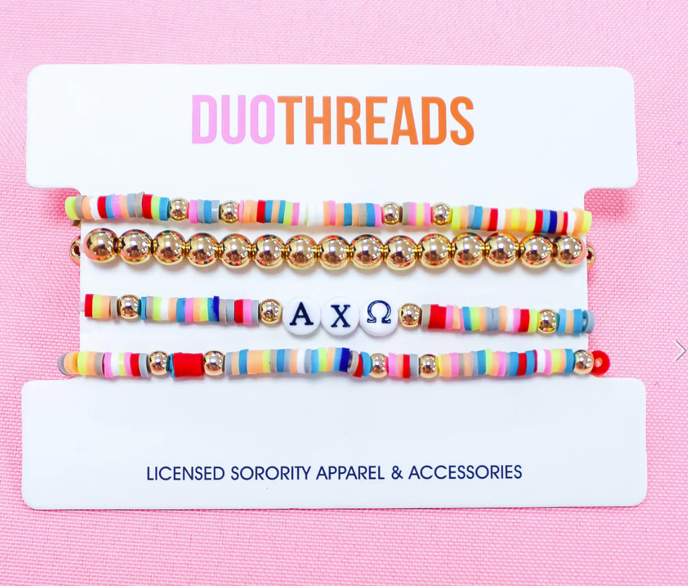 Alpha Chi Omega Beaded Bracelets