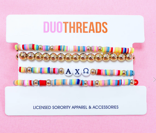 Alpha Chi Omega Beaded Bracelets
