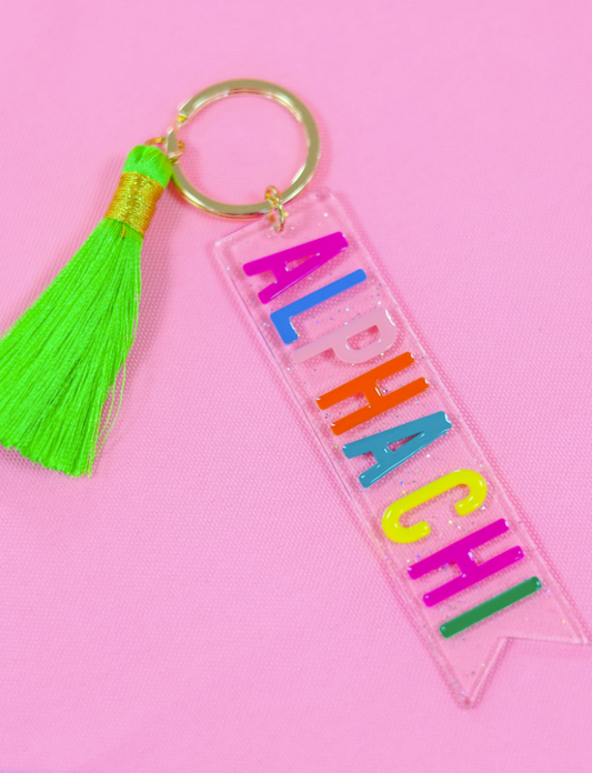 Alpha Chi Omega Multicolored Keychain