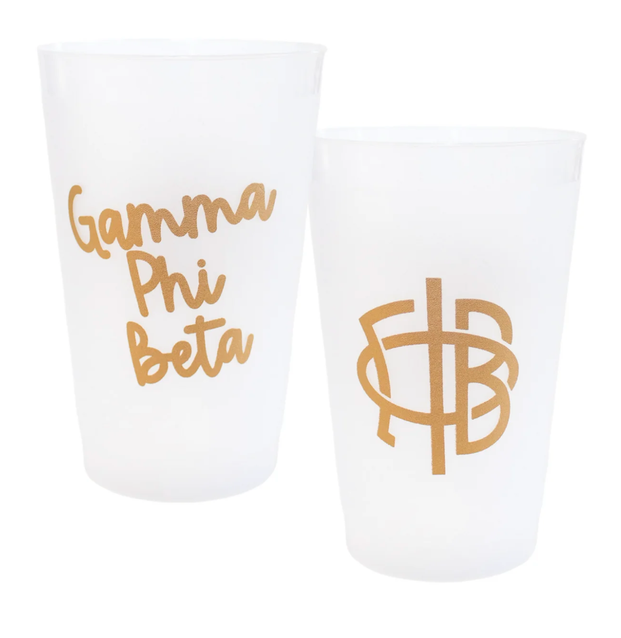 Gamma Phi Beta Gold Frost Flex Cup