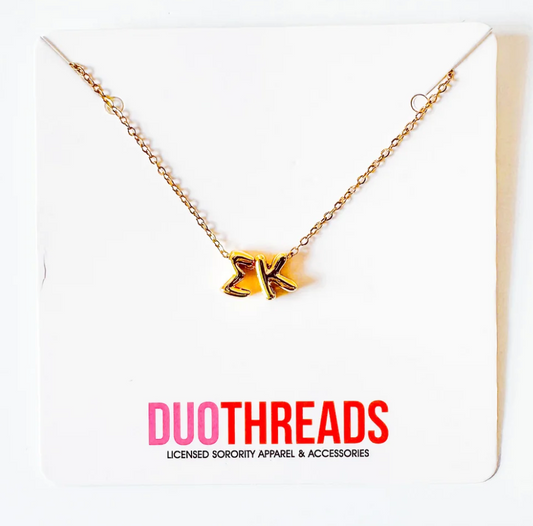 Sigma Kappa Bubble Gold Necklace