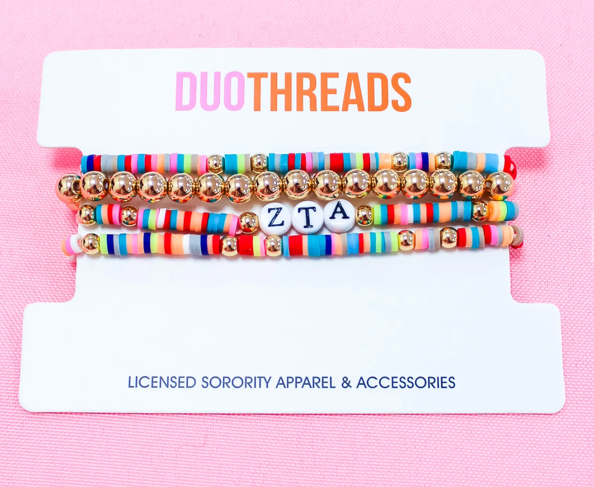 Zeta Tau Alpha Beaded Bracelets