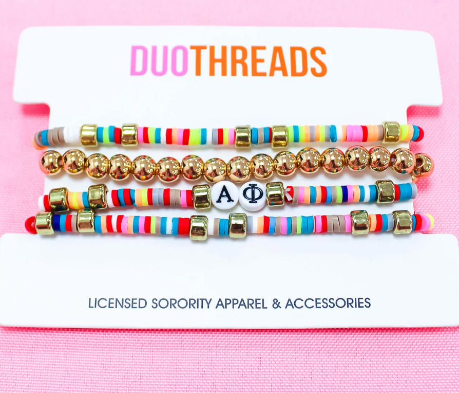 Alpha Phi Beaded Bracelets