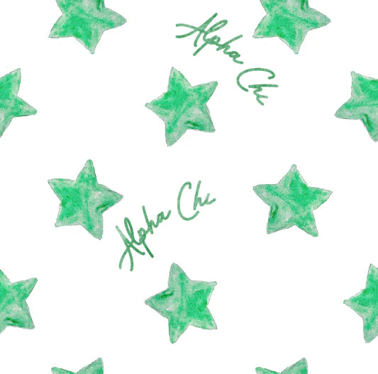 Alpha Chi Omega Cotton Scalloped Pillowcase