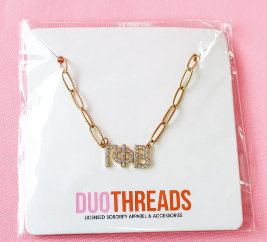 Gamma Phi Beta Rhinestone Necklace