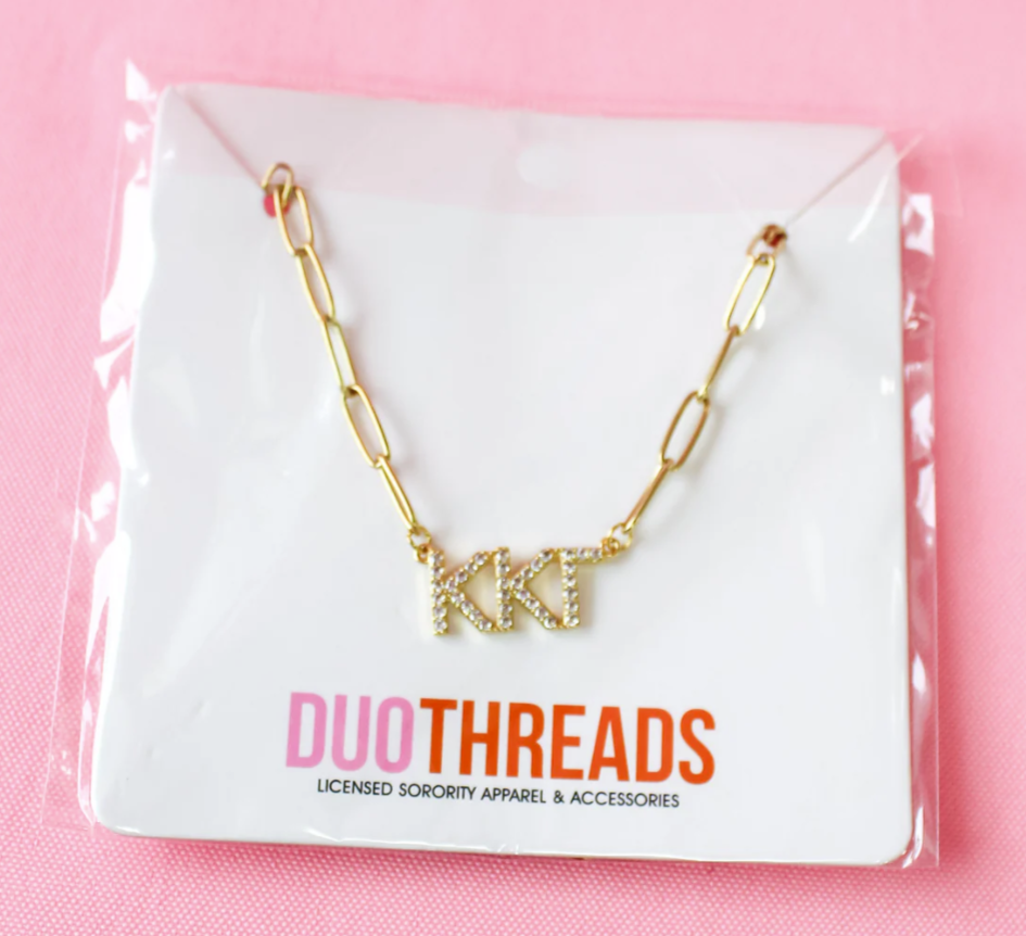 Kappa Kappa Gamma Rhinestone Necklace