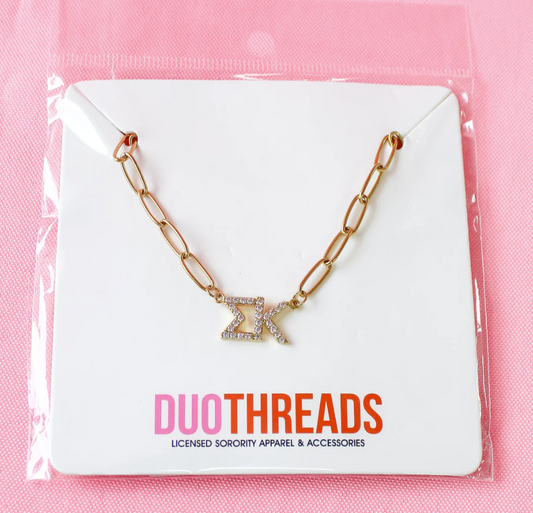 Sigma Kappa Rhinestone Necklace