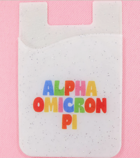 Alpha Omicron Pi Shimmer Phone Wallet