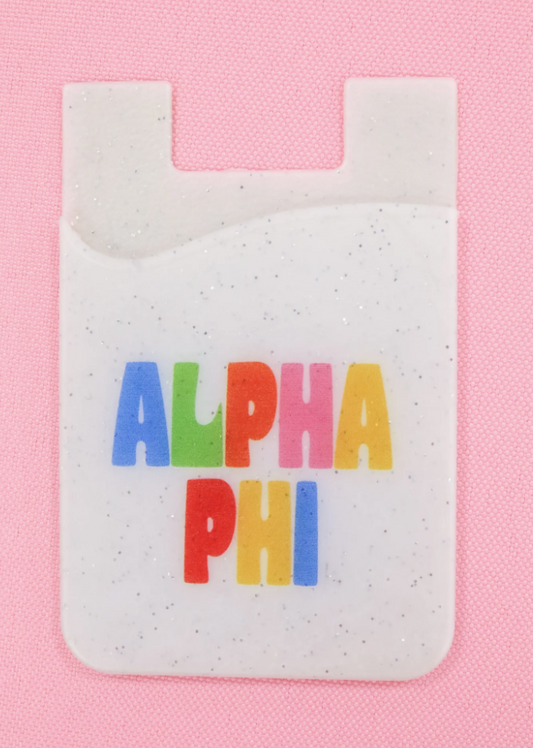 Alpha Phi Shimmer Phone Wallet