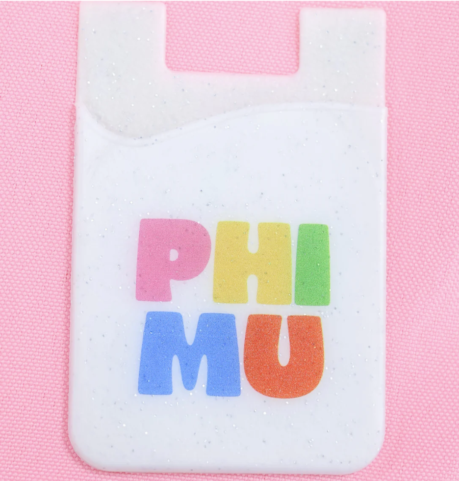 Phi Mu Shimmer Phone Wallet