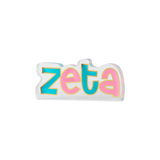 Zeta Tau Alpha Acrylic Shelf Sitter
