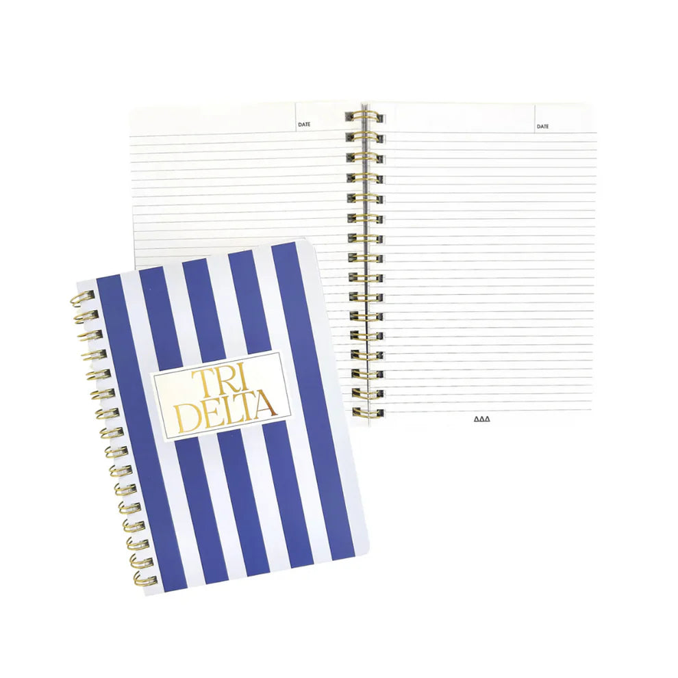 Delta Delta Delta Stripe Notebook