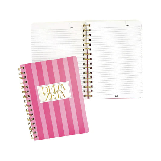 Delta Zeta Stripe Notebook