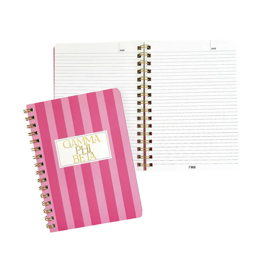 Gamma Phi Beta Stripe Notebook