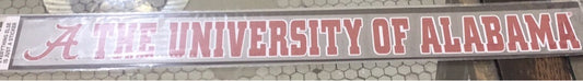 University of Alabama Car Decal with Script A