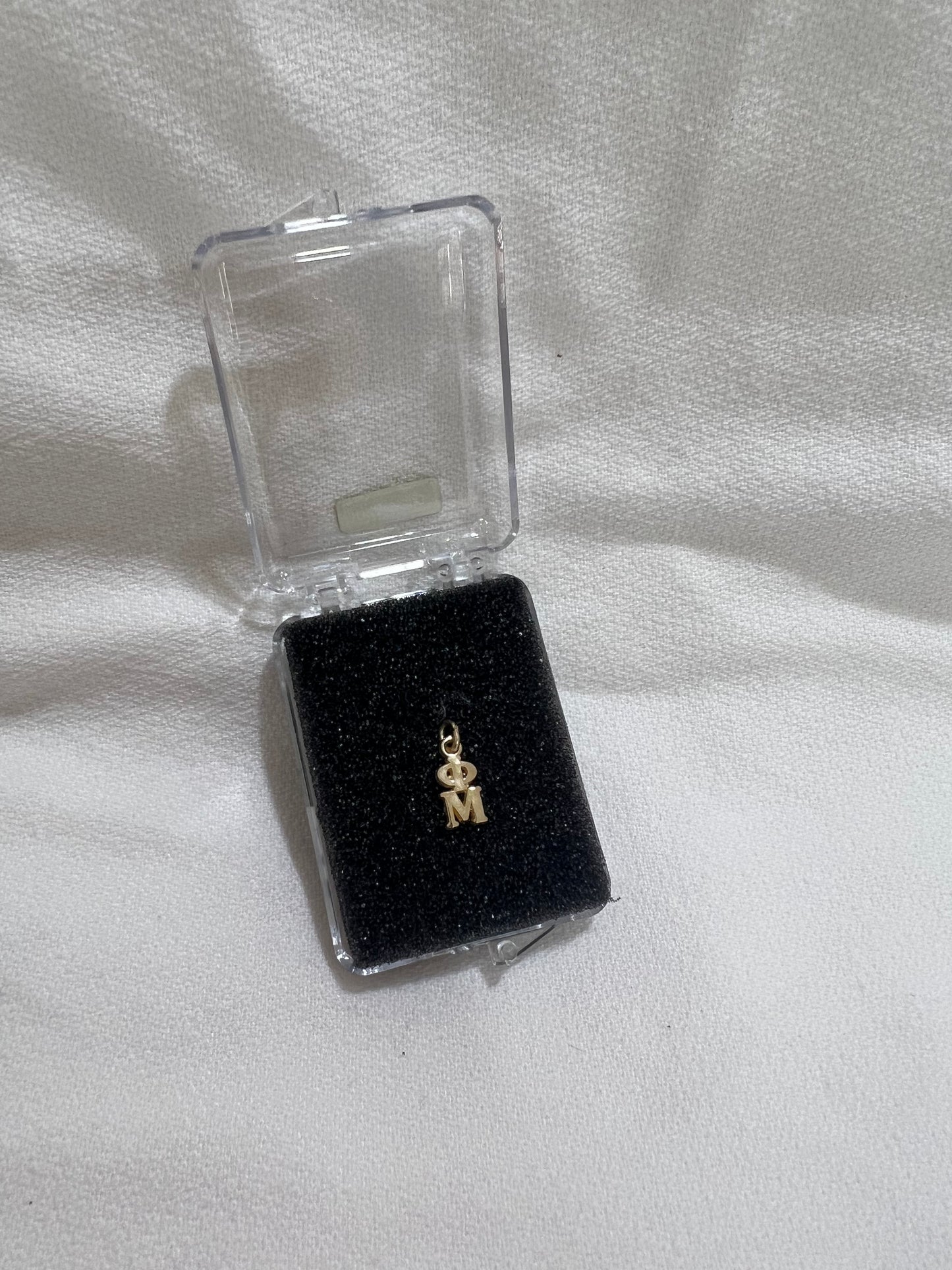 Phi Mu 10k Gold Lavalier