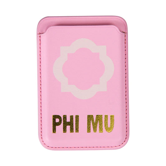 Phi Mu Magnetic Phone Wallet