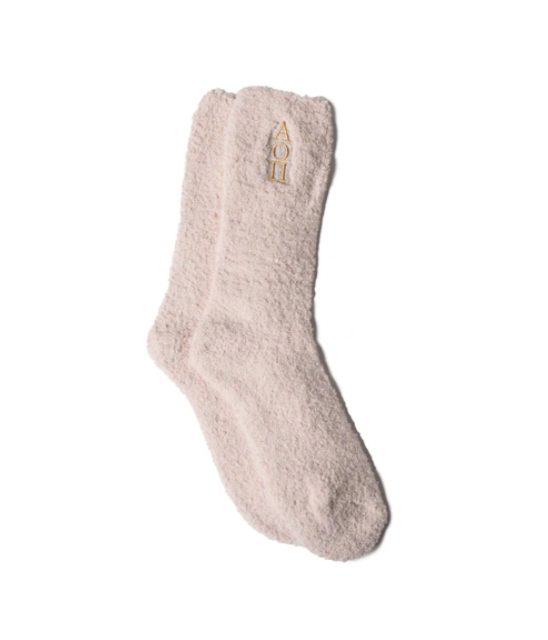 Alpha Omicron Pi Fuzzy Socks