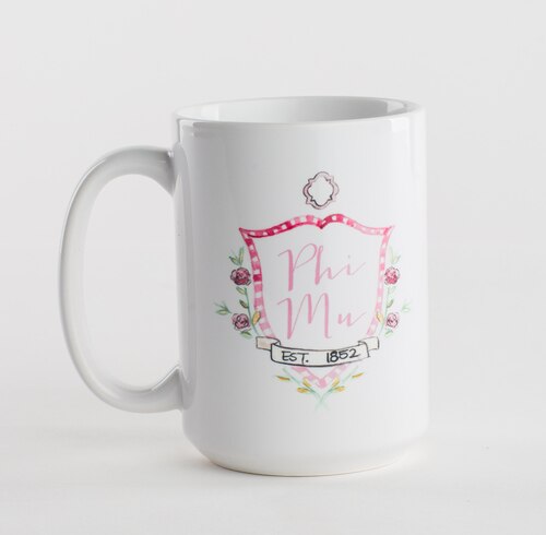Phi Mu Motif Mug