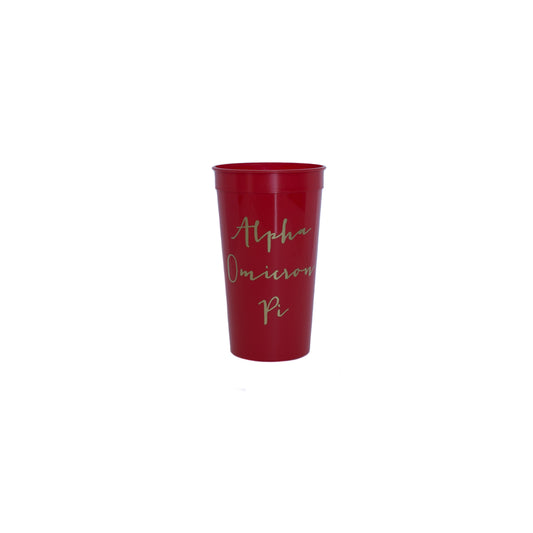 Alpha Omicron Pi Gold Foil Stadium Cup