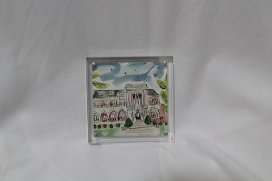 Alpha Phi Acrylic Framed House Painting