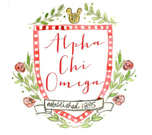 Alpha Chi Omega Motif Decal