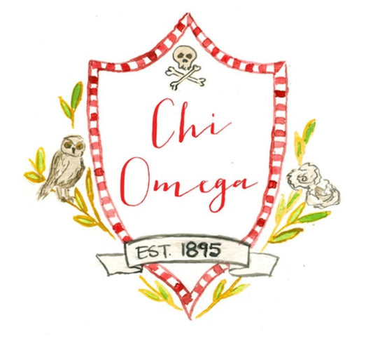 Chi Omega Motif Decal